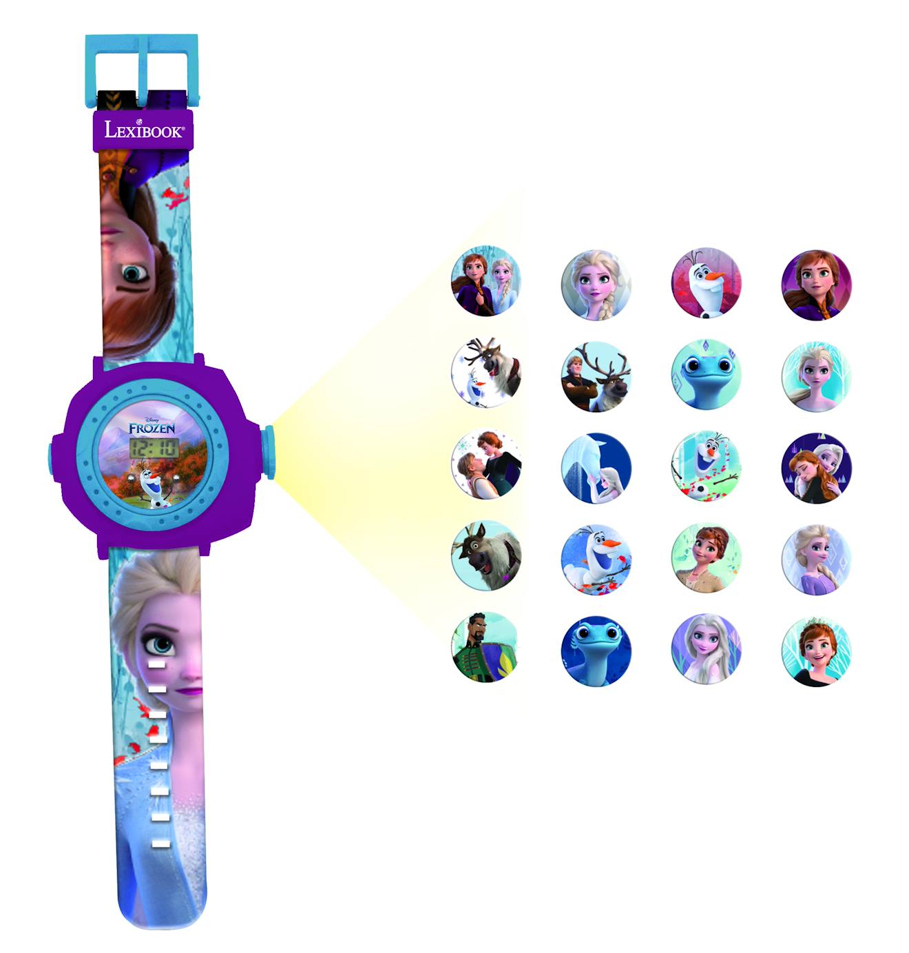 Montre Digitale Avec Projection Reine Des Neiges Multicolore