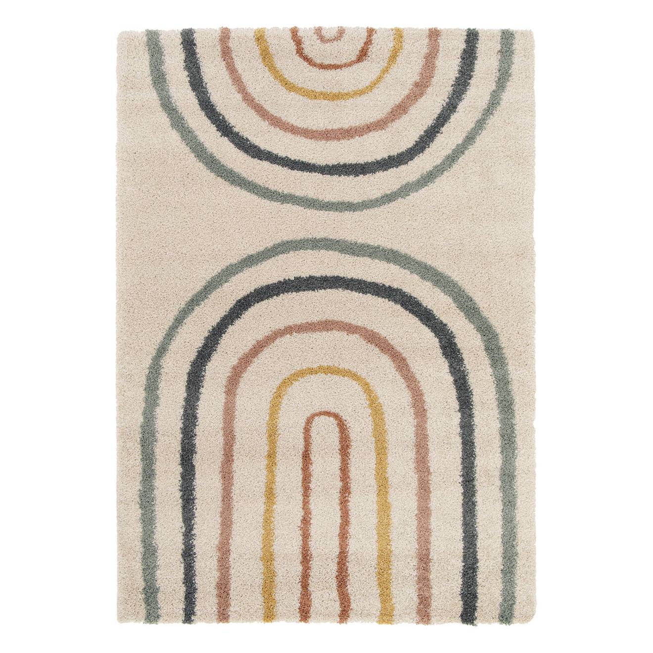 Tapis Intérieur Enfant Crème Et Multicolore Arc-en-ciel Dakota Crème