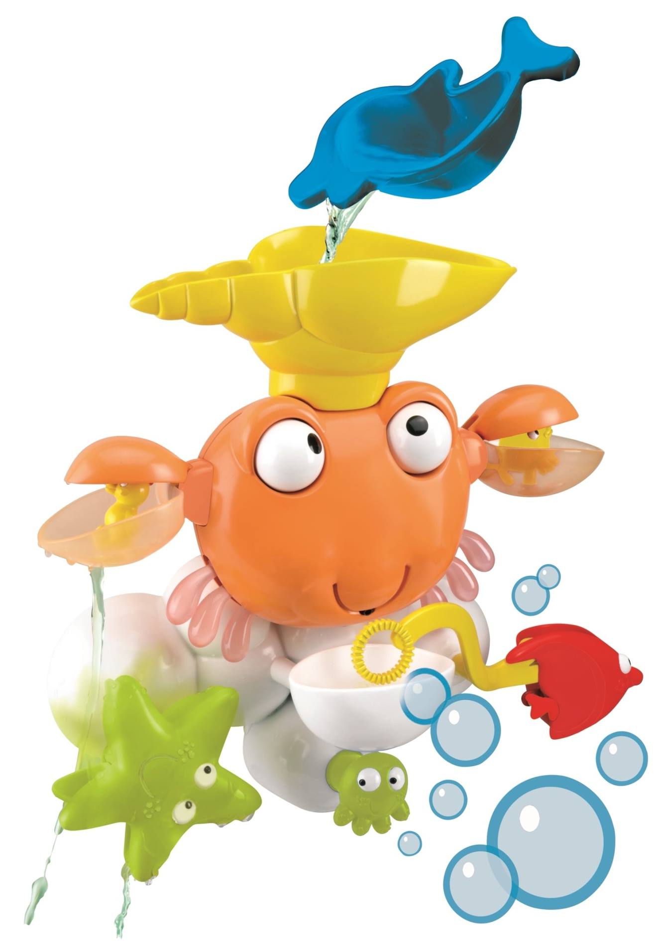 Jouet De Bain Crabe Automatique Avec Jets D'Eau Et Lumières LED - Fontaine Pour Bébé 1-4 Ans, 4 Têtes De Pulvérisation - 11