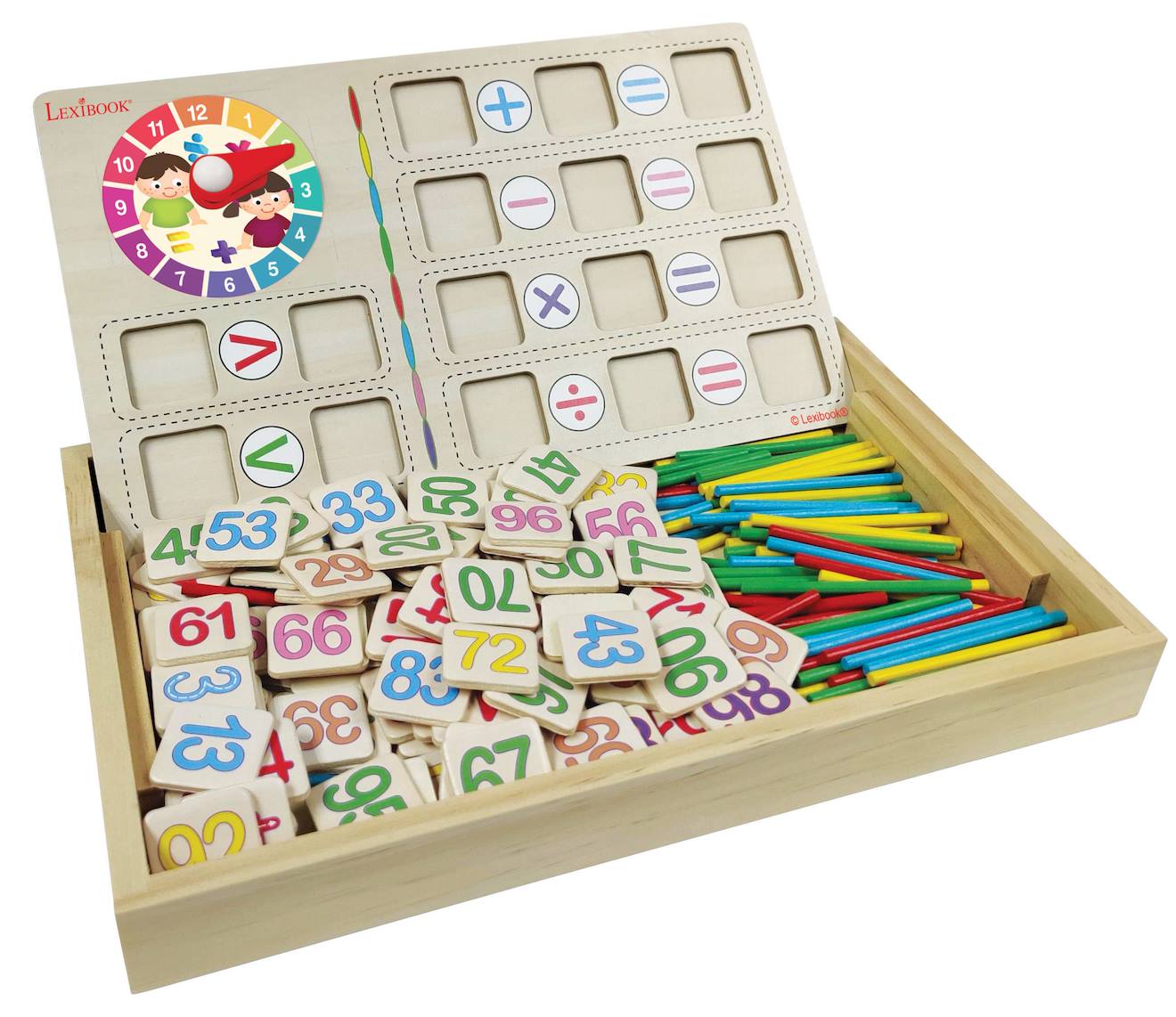 Bio Toys L’école Des Maths - Jeu En Bois Beige