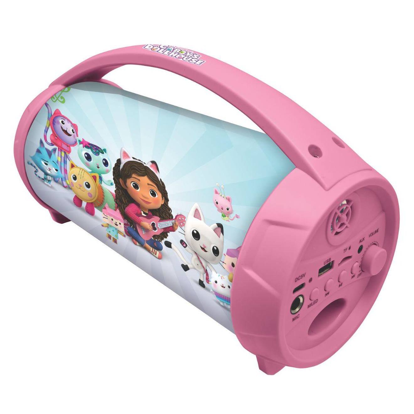 Enceinte Bluetooth Sans-fil Lumineuse Avec Micro Gabby Et La Maison Magique Multicolore