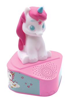 -Enceinte bluetooth avec figurine lumineuse licorne