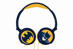-Casque stéréo filaire pliable batman avec limitation de volume d'écoute