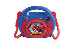 -Lecteur cd portable avec 2 microphones spiderman