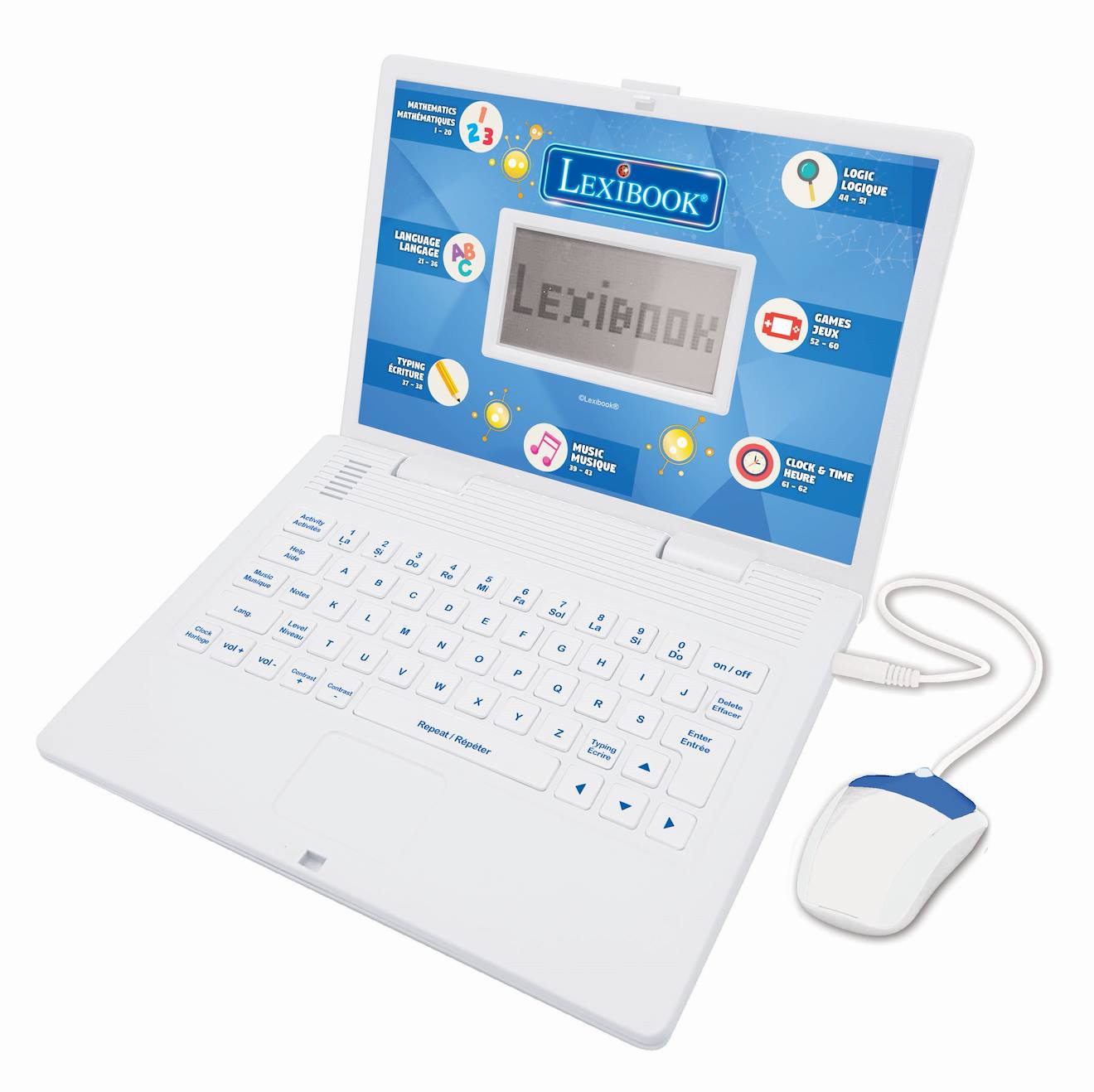 Ordinateur portable éducatif power kid bilingue français et anglais - multicolore