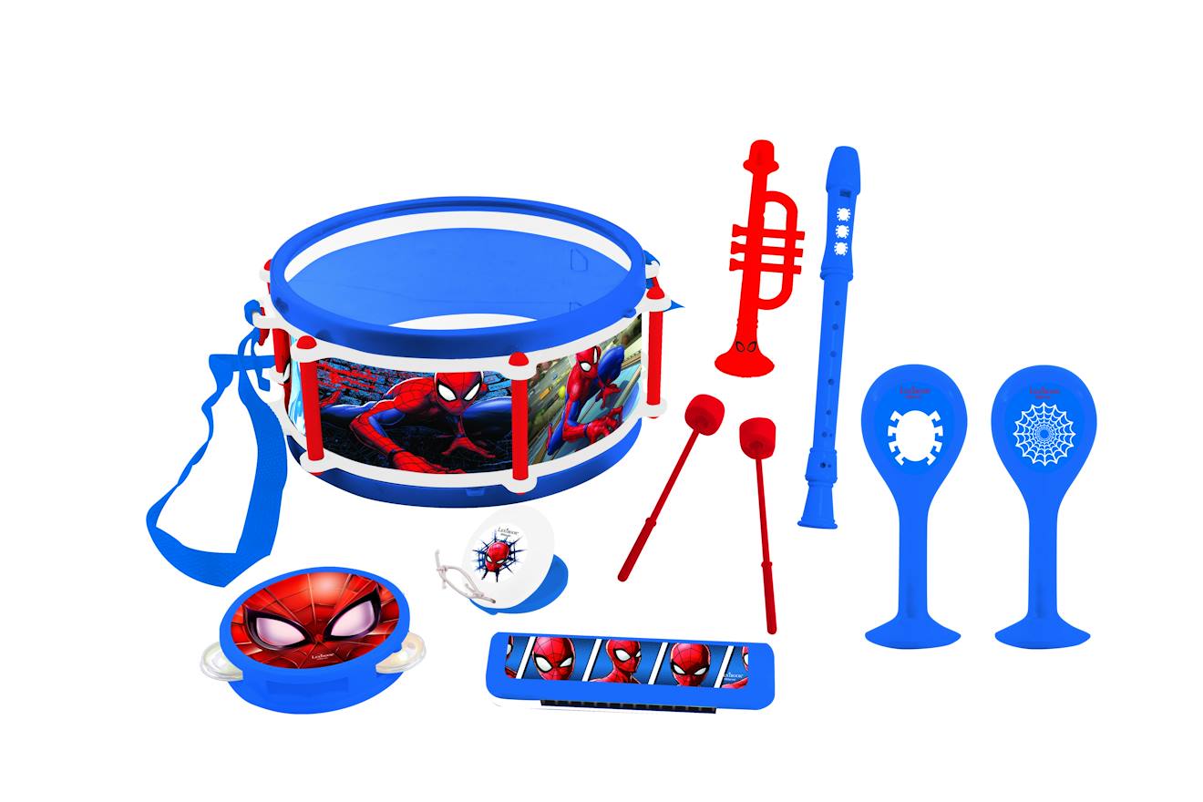 Set Musical 7pcs Spider-man Bleu