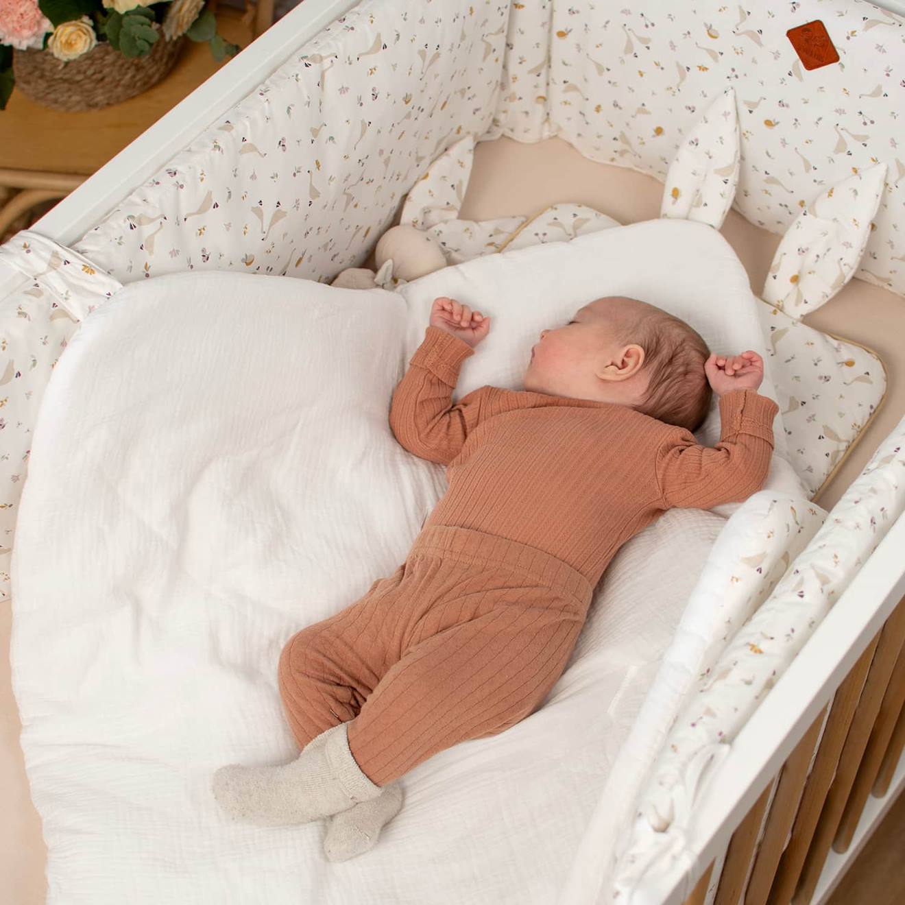 Couverture D'Emaillotage Pour Nouveau-Né - Sac De Couchage Bébé Avec Protection De Tête, Doux Coton 73x83 Cm, Idéal 0-6 Mois