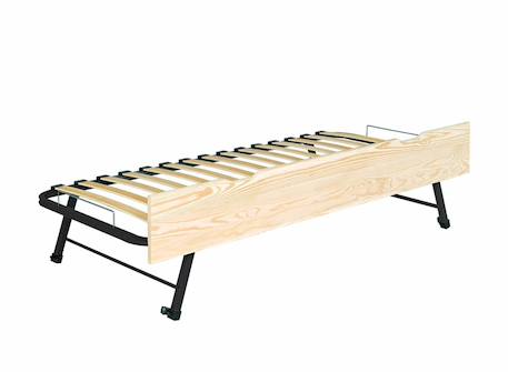 Lit banquette gigogne landes Blanc & bois massif+Flanelle et bois massif+Kaki et bois massif 12 - vertbaudet enfant 