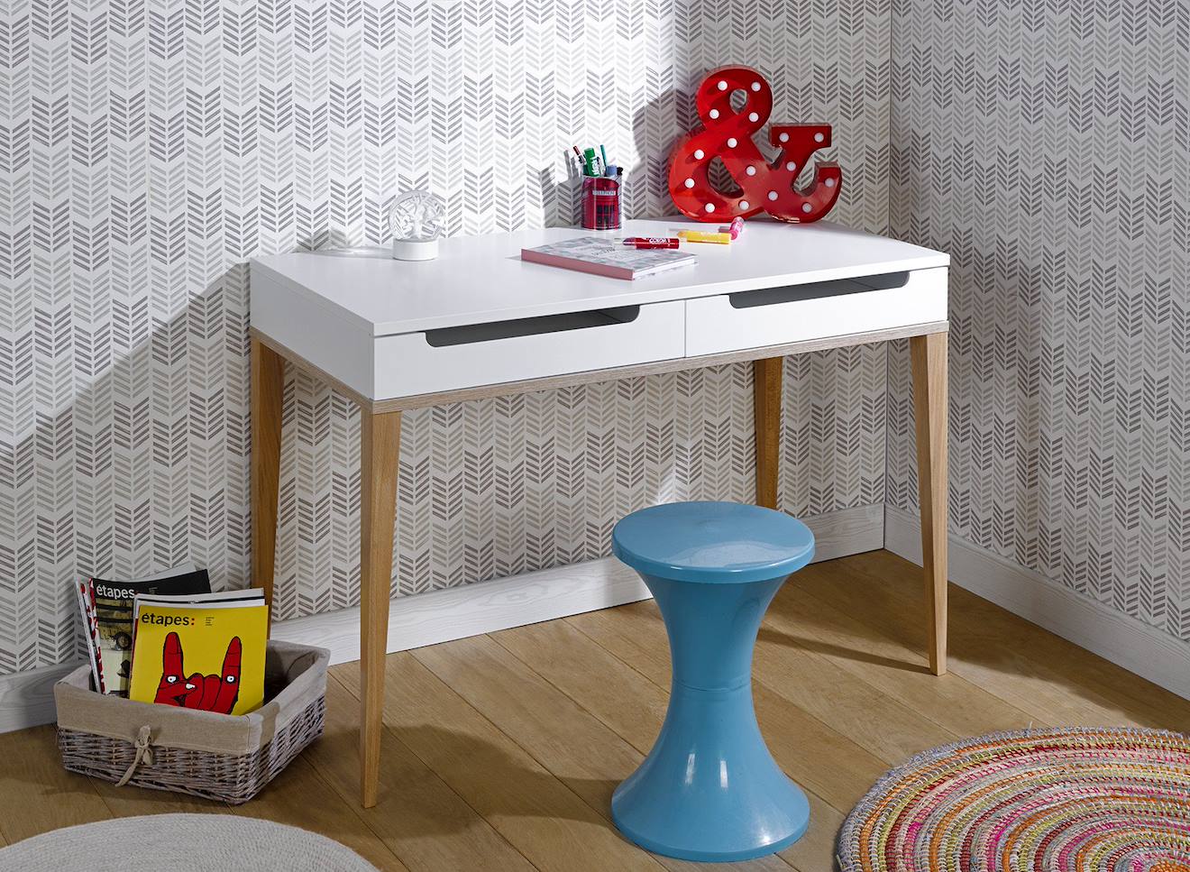 Bureau Enfant Evidence One Blanc & Bois