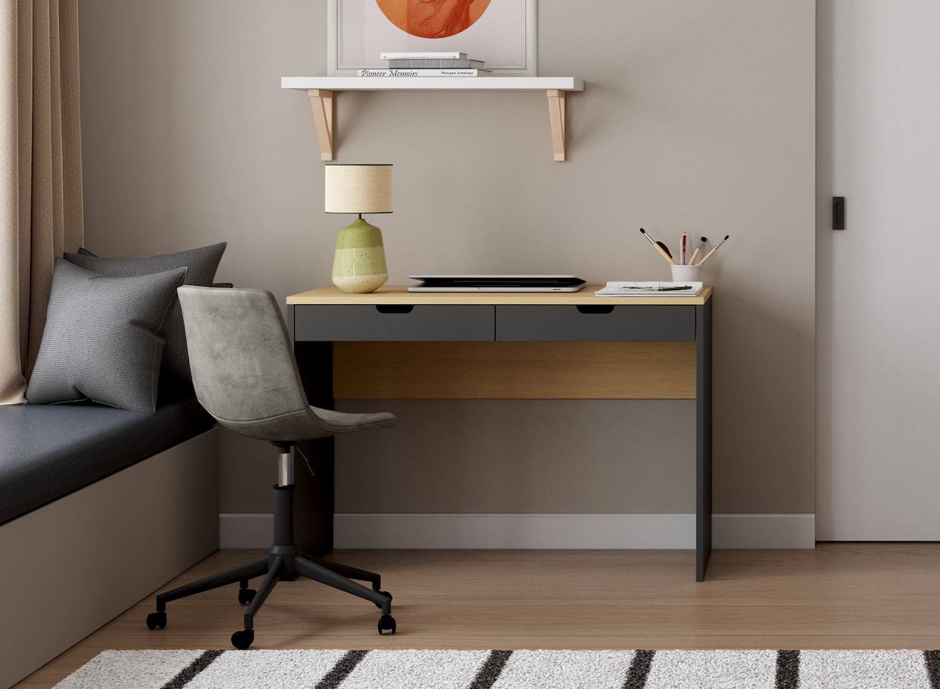 Bureau Milor Anthracite & Bois