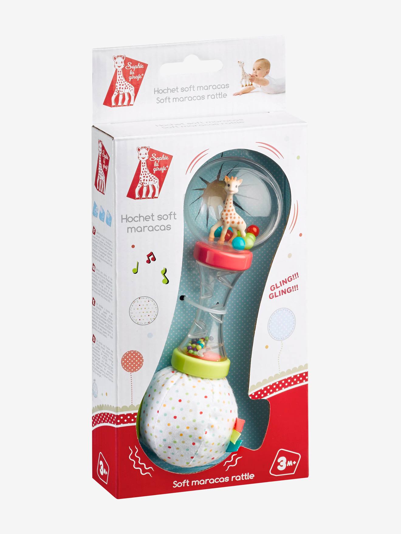 Hochet maracas Sophie la girafe VULLI blanc (Sophie la girafe) - Image 1