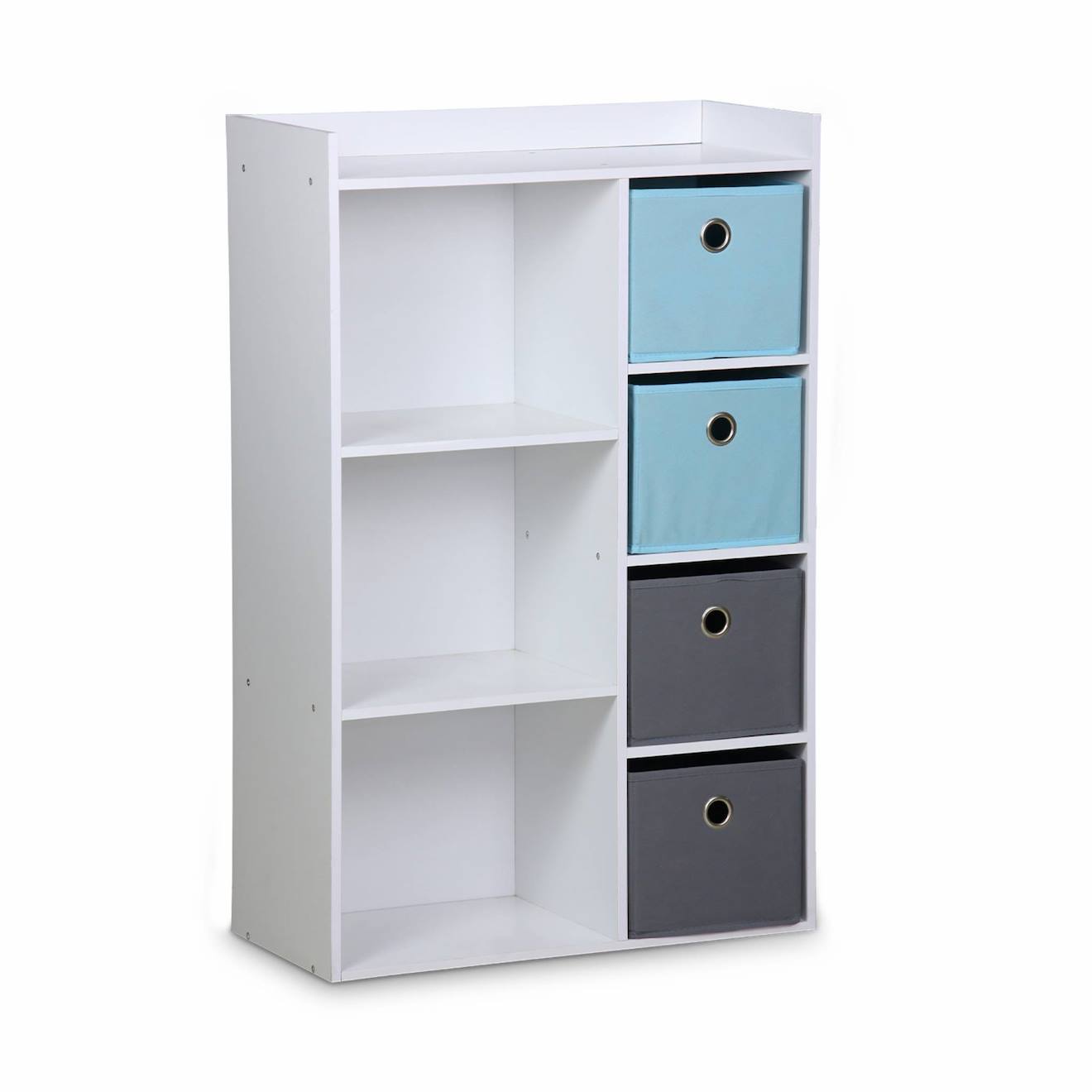 Meuble Rangement Enfant 4 Paniers Camille Bleu