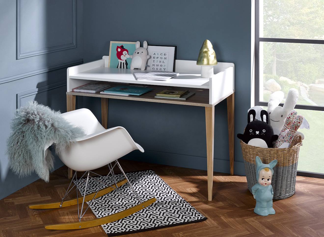 Bureau Enfant Evidence Pop Blanc & Bois