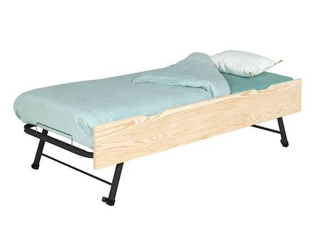 Lit banquette gigogne landes Blanc & bois massif+Flanelle et bois massif+Kaki et bois massif 17 - vertbaudet enfant 