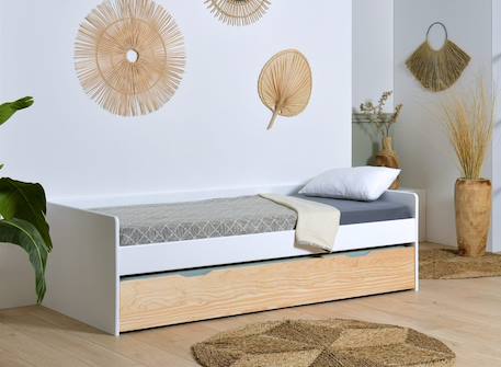 Lit banquette gigogne landes Blanc & bois massif+Flanelle et bois massif+Kaki et bois massif 5 - vertbaudet enfant 