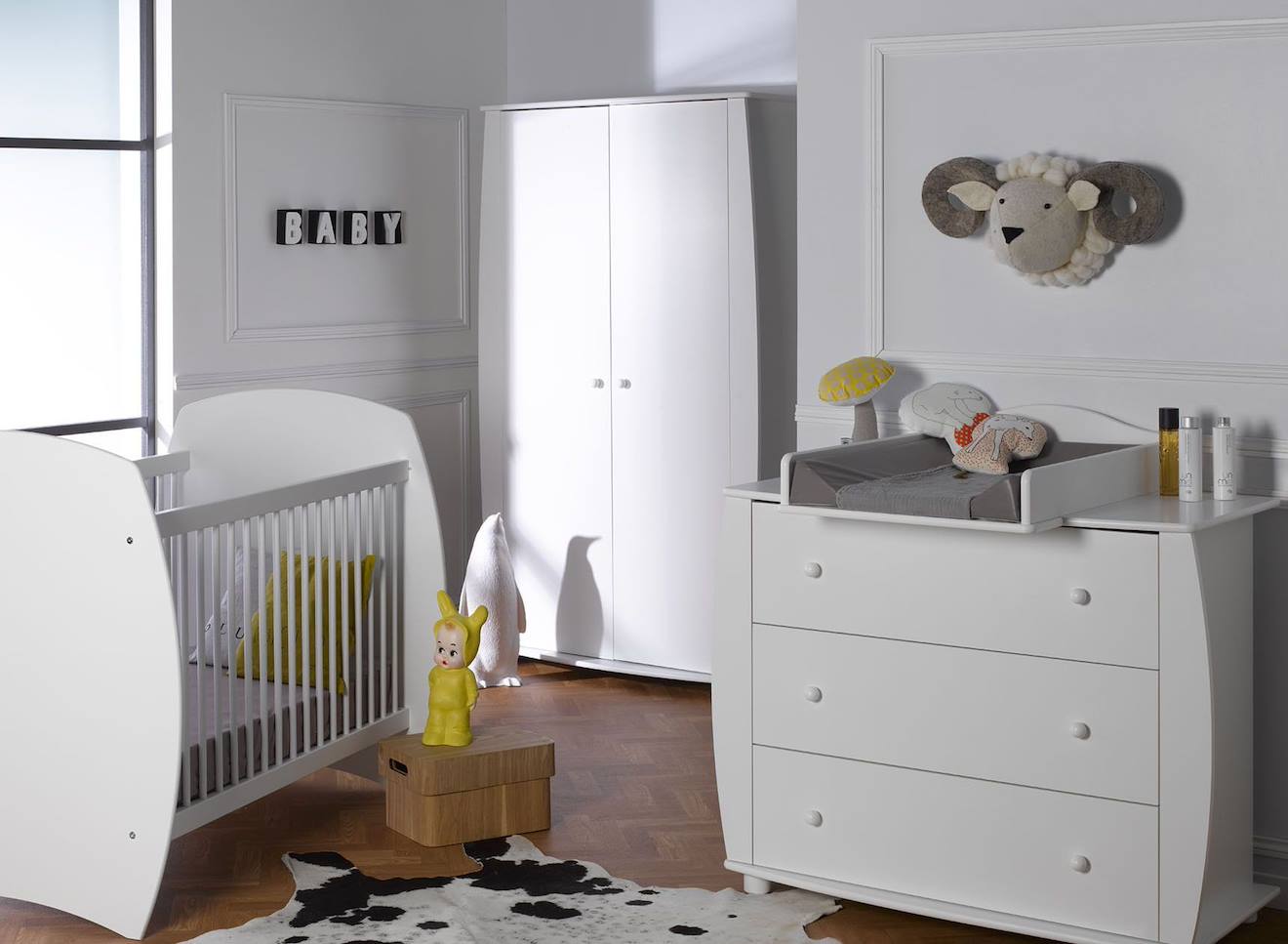 Commode À Langer Bébé Médéa Blanc (Chambrekids) - Image 1