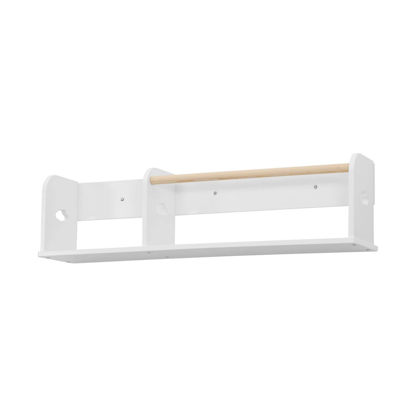 Etagère Murale Rangement Chambre Enfant 80cm Nephos Blanc