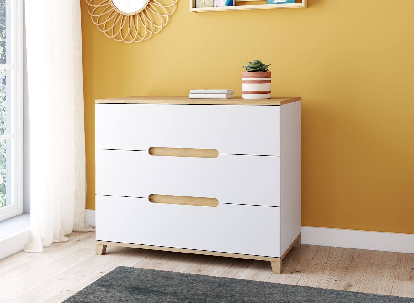 Commode Milor Blanc & Bois
