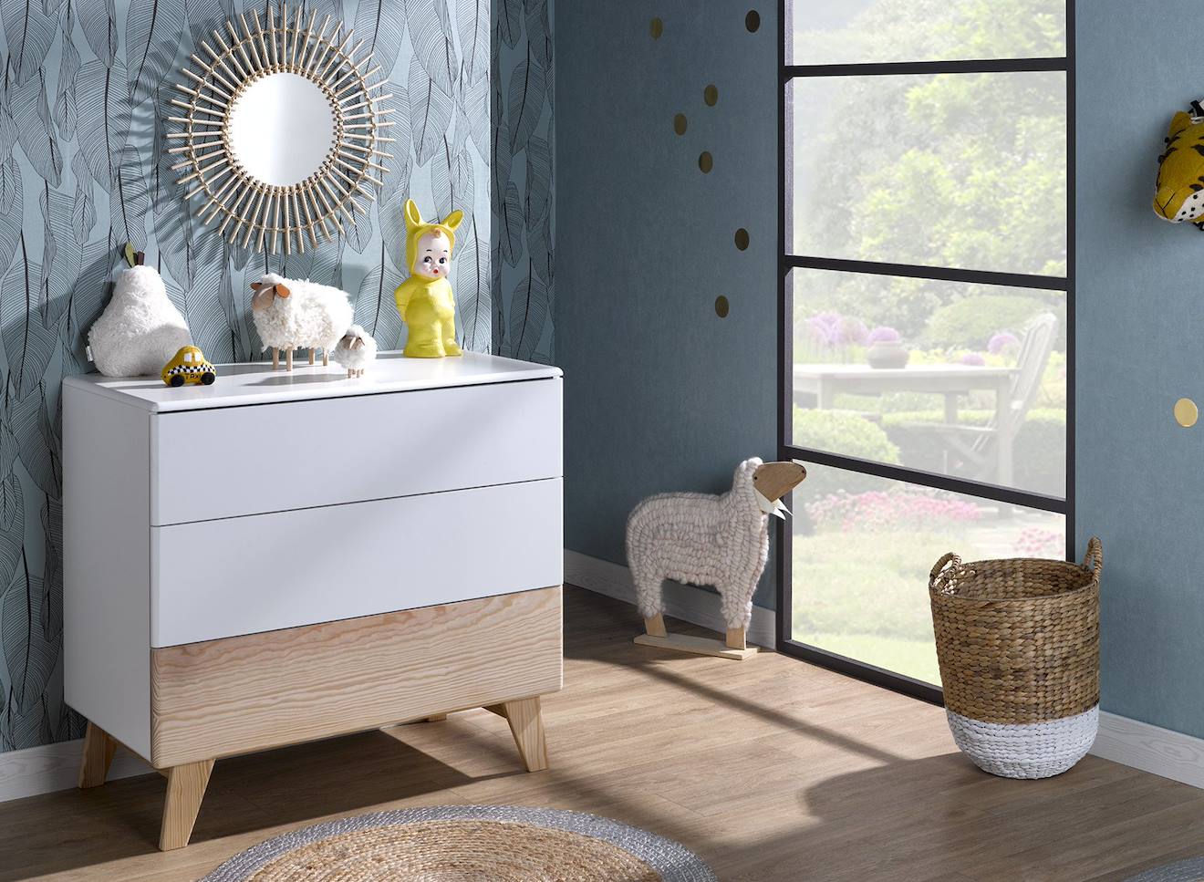 Commode Bébé Equilibre Blanc & Bois