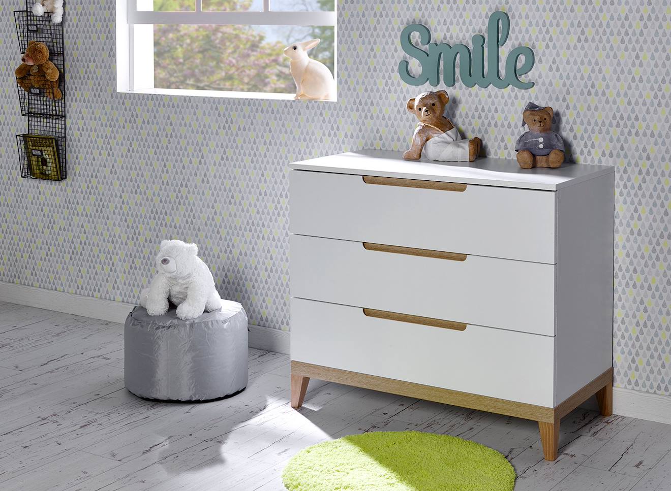 Commode Bébé Et Enfant Evidence Blanc & Bois