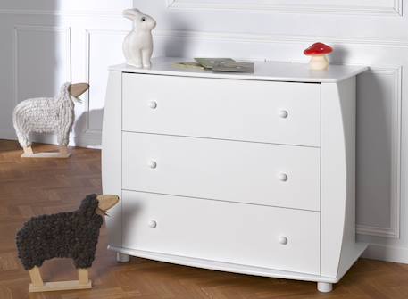 Chambrekids - Commode À Langer Bébé Médéa Blanc