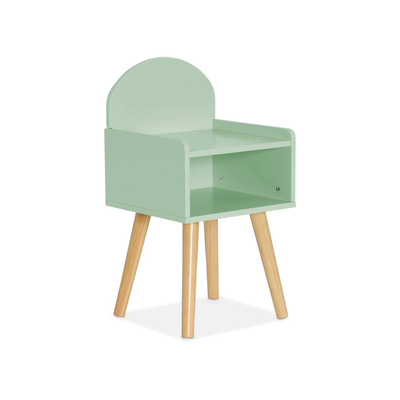 Table De Chevet Chambre Enfant Décor Bois Nephos Vert