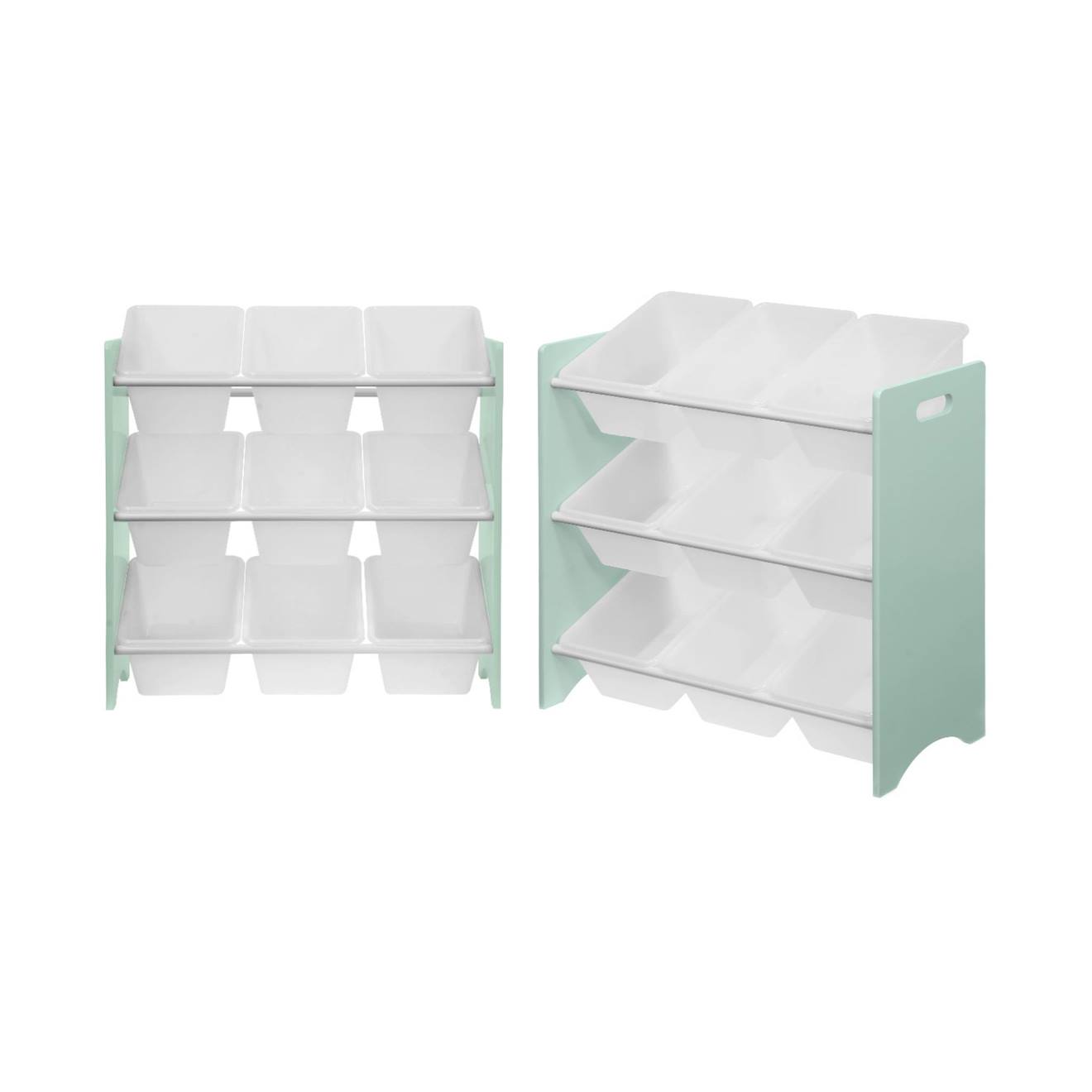 Meuble De Rangement Jouet 9 Casiers (lot De 2) Tobias Vert Céladon