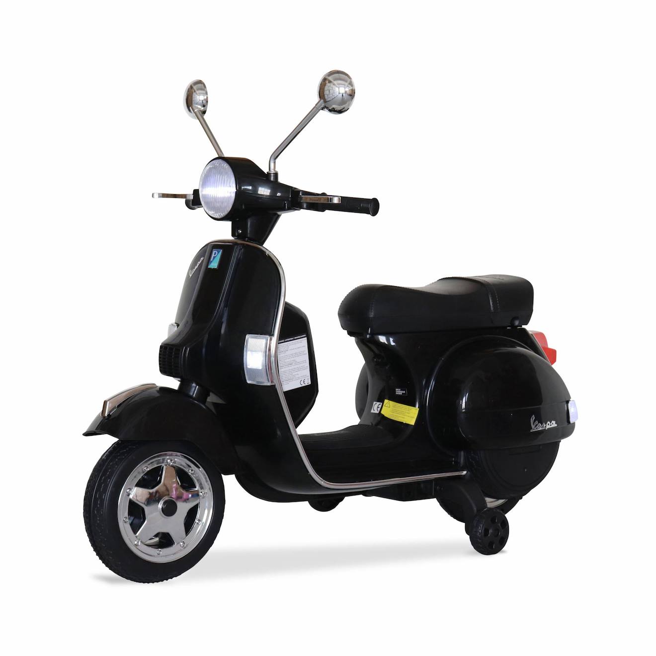 Scooter Électrique Enfant Vespa 1 Place 12v Vespa Électrique Noir