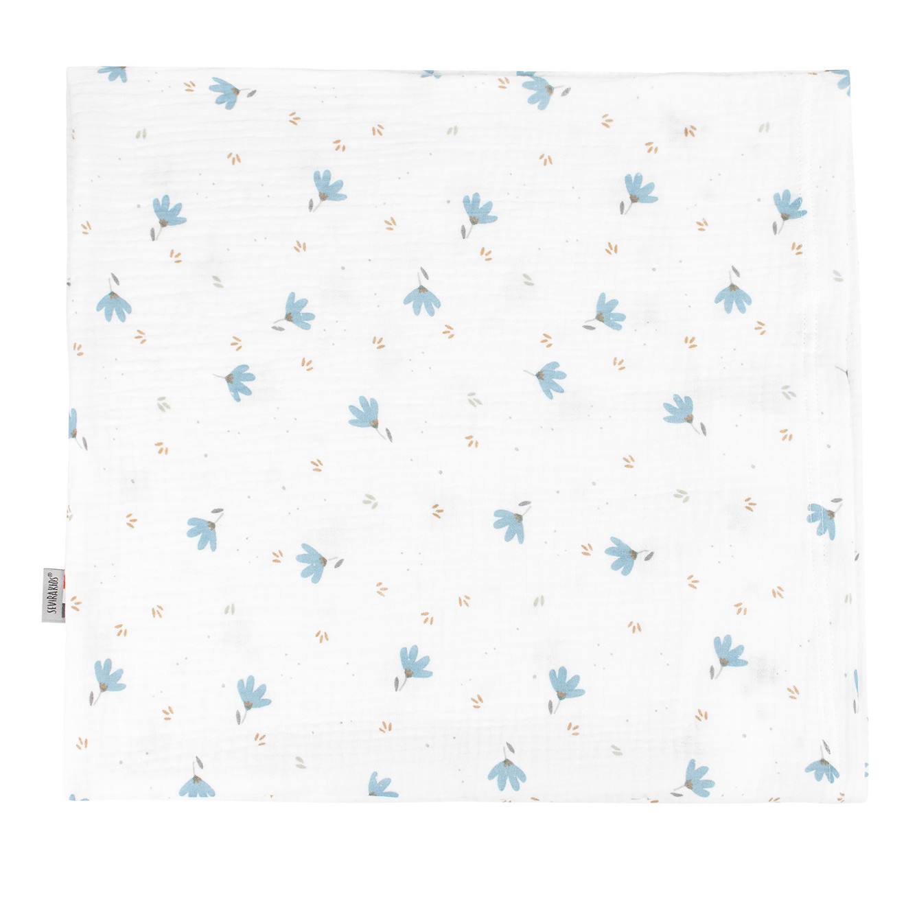 Taie D'oreiller En Gaze De Coton Bleuet Imprimé Floral