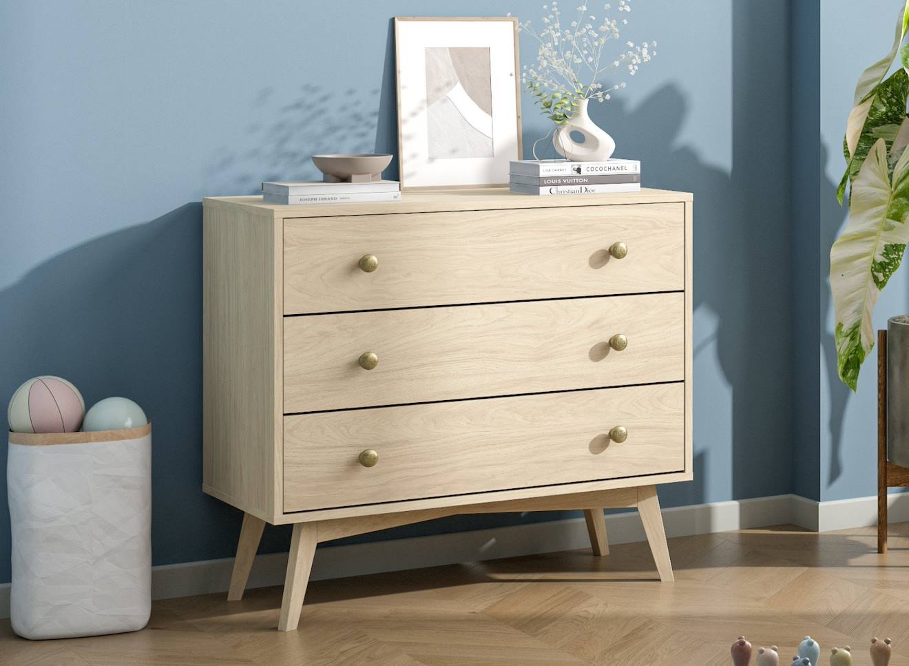 Commode 3 Tiroirs Vida Bois