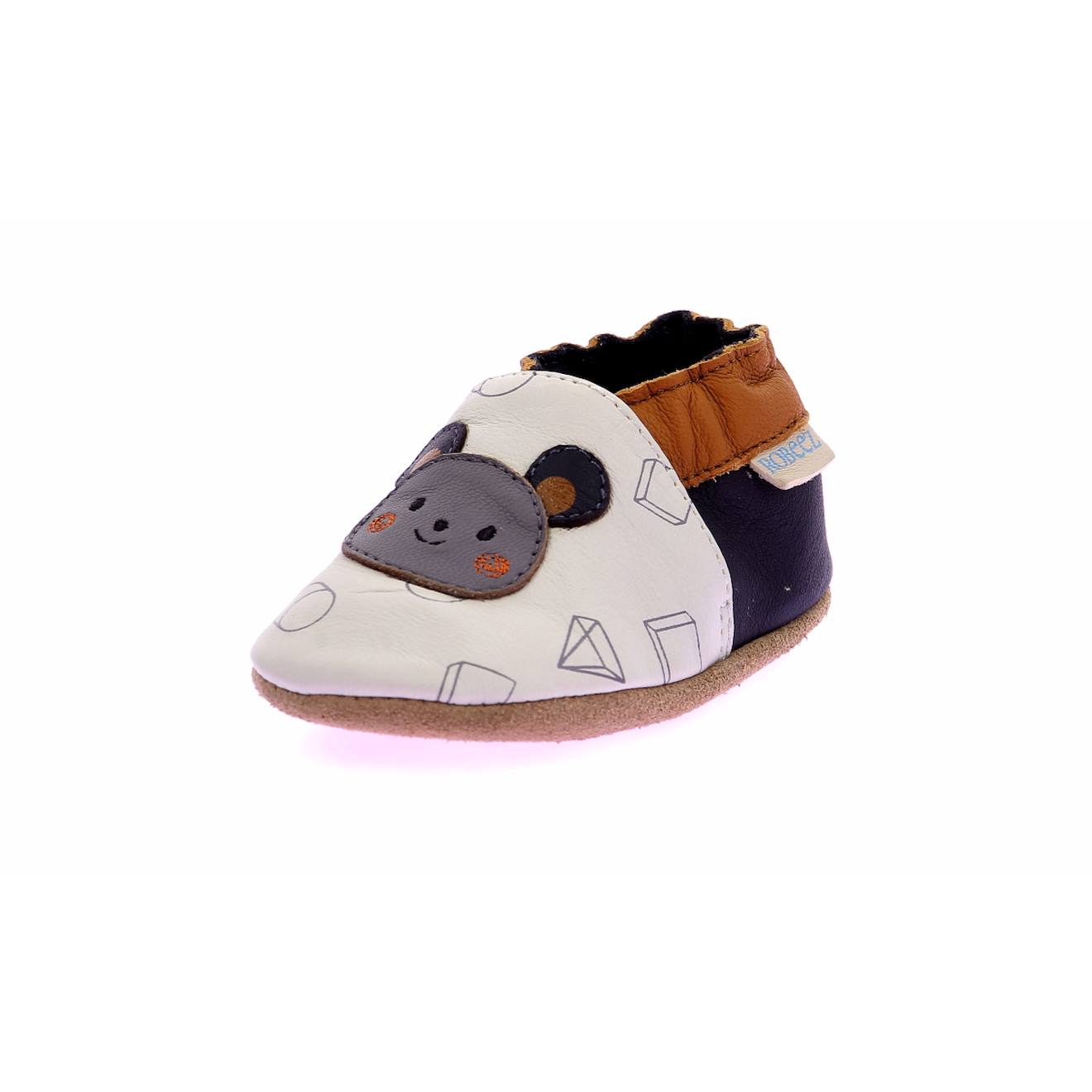 Chaussons Bébé Geometric Style Blanc Casse