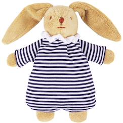 Jouet-Premier âge-Peluches-Peluche hochet lapin nid d'ange marinière (20 cm)