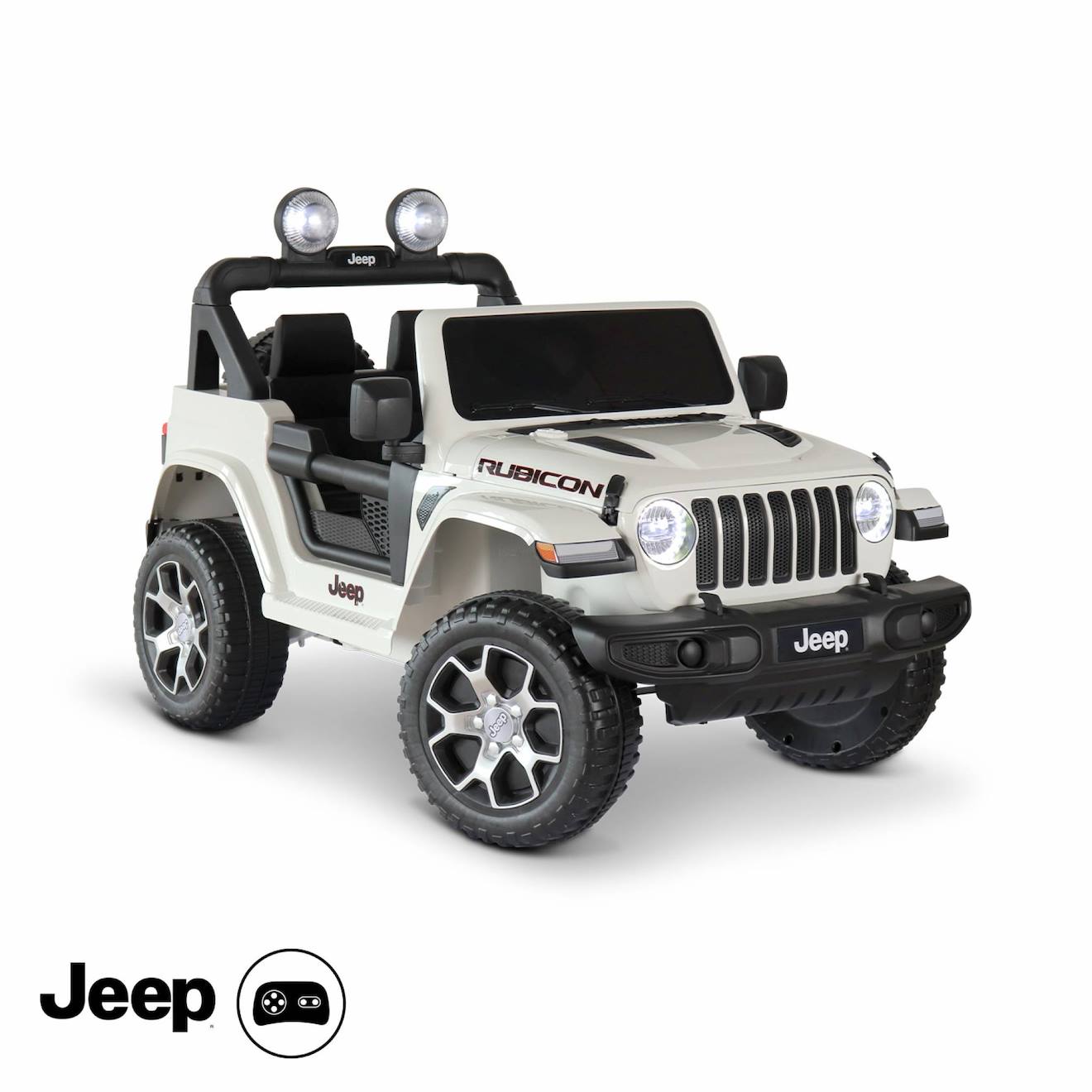 Voiture Électrique Enfant Jeep 1 Place 12v Jeep Wrangler Rubicon Blanc