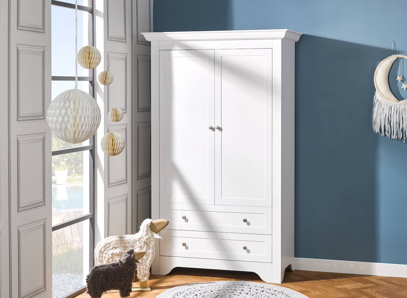 Armoire Occitane 2 Portes Blanc