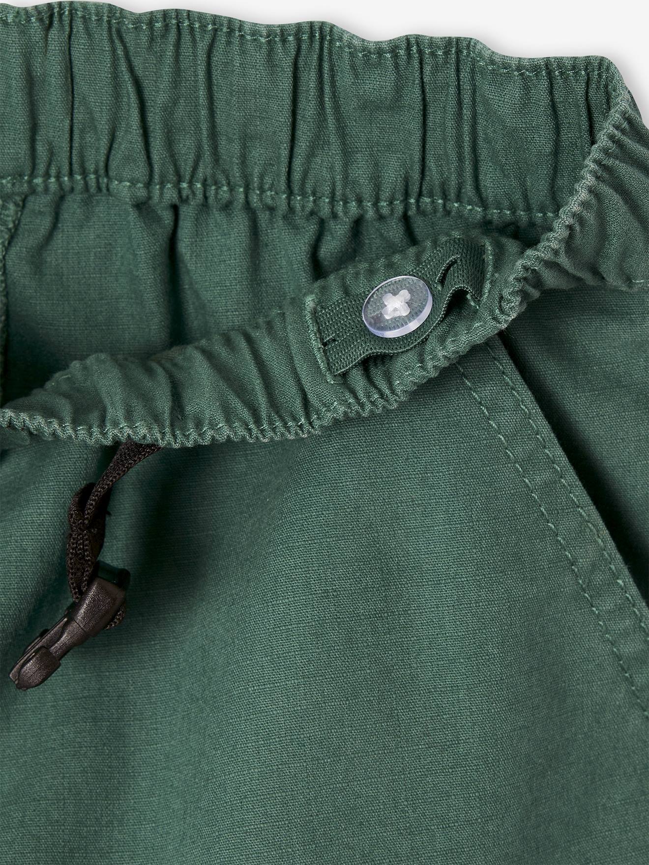 Short Battle Garçon VERTBAUDET - Taille élastiquée, 97% Coton, Poches Multiples