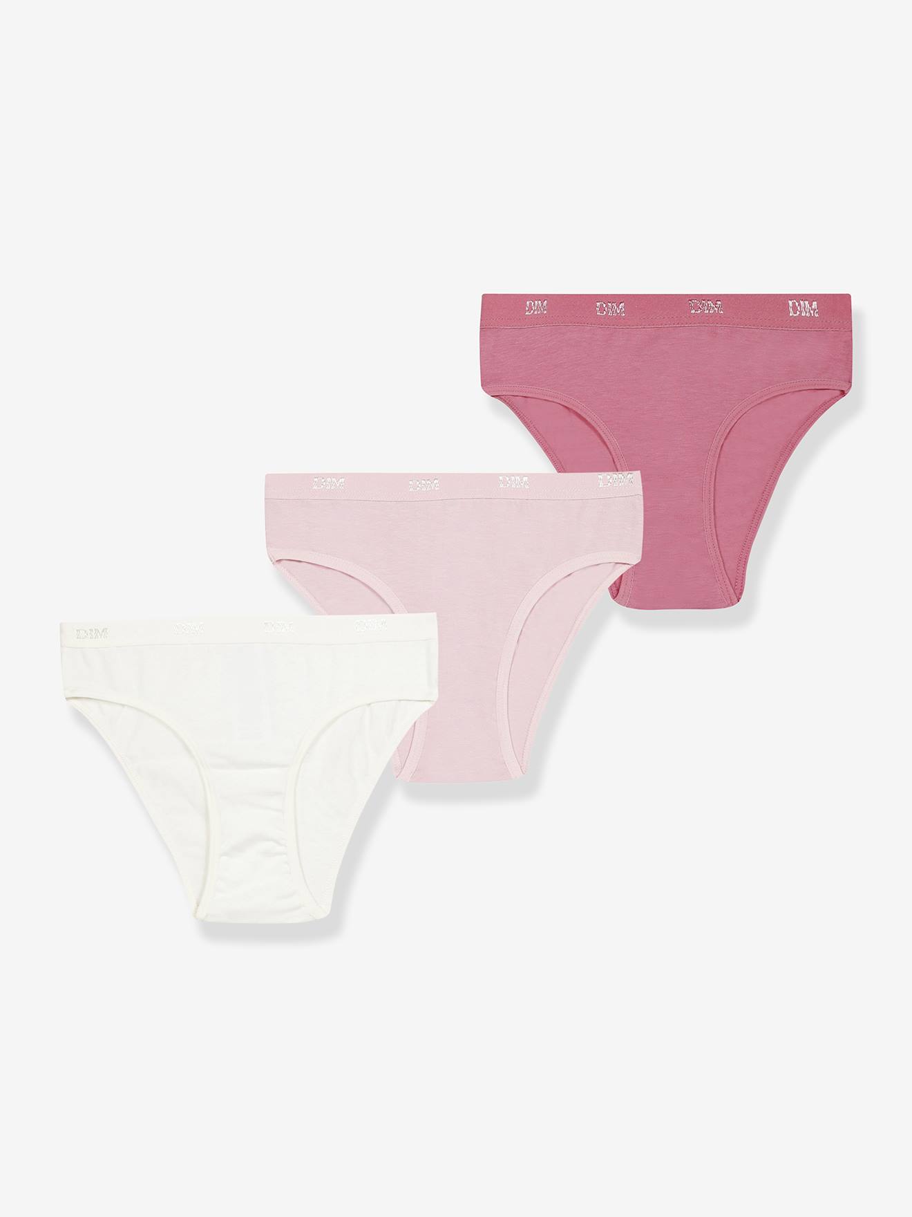 Lot de 3 culottes fille Les Pockets Ecodim rose