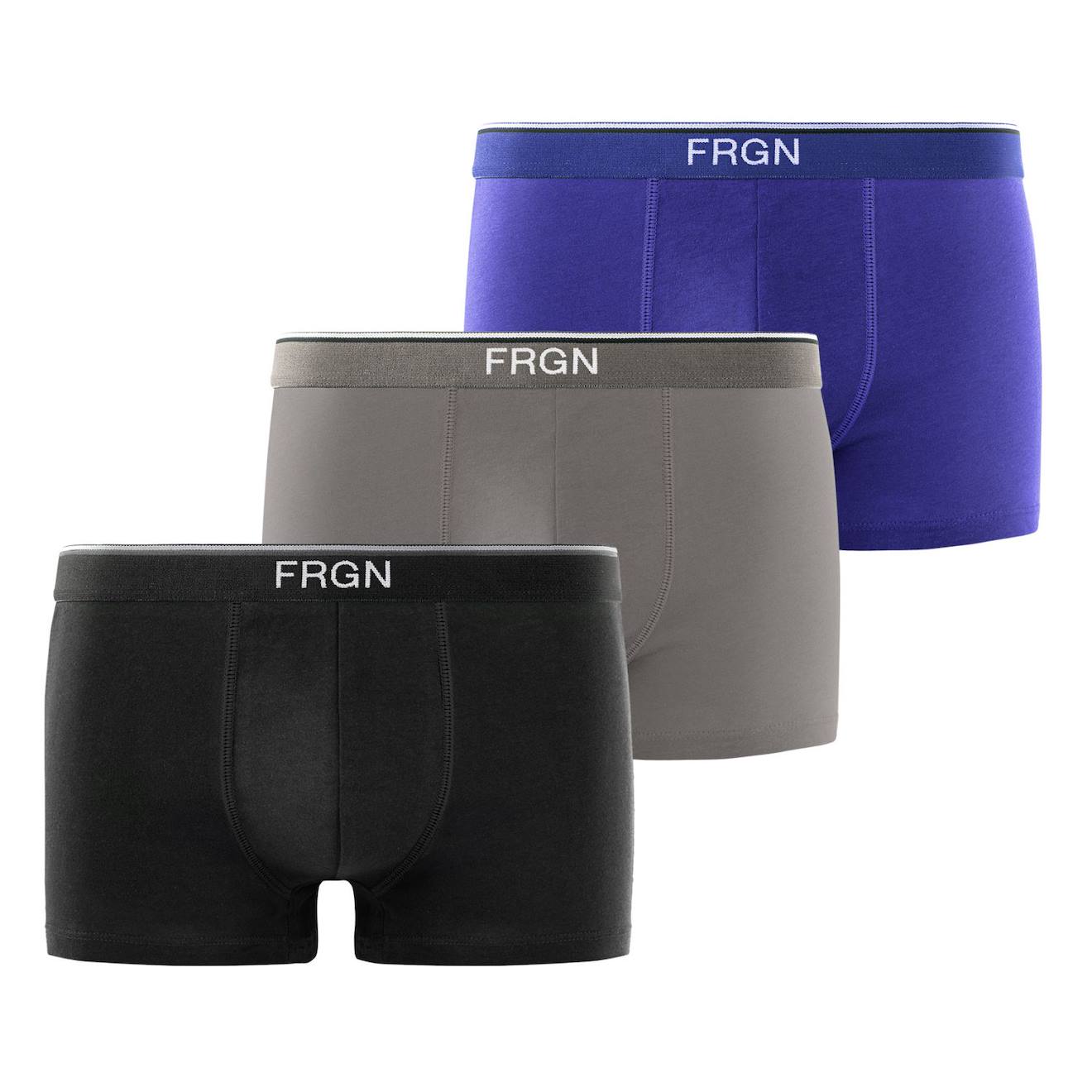 Lot De 3 Boxers Frgn Noir/bleu Marine/gris Clair/bl