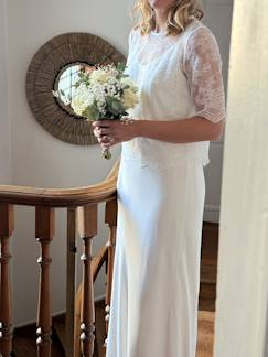 Vêtements de grossesse-Blouse de mariée en dentelle grossesse ou femme collection mariage