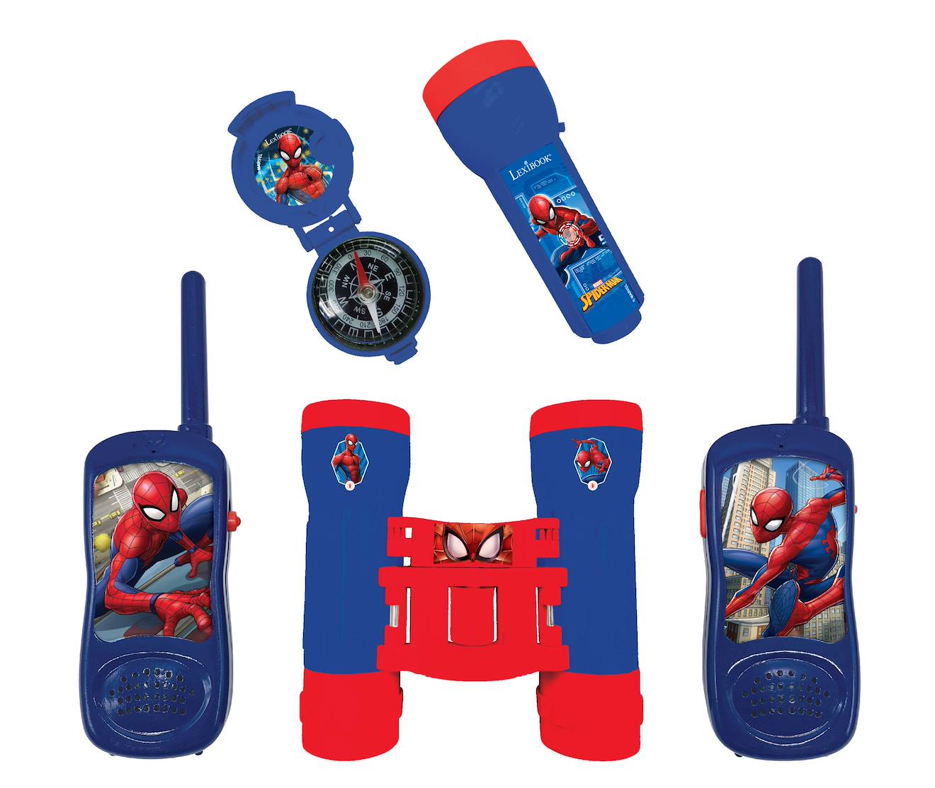 Kit D’aventurier Complet Spiderman, Talkies-walkies 120m, Lampe-torche, Boussole Et Jumelles Multicolore Kit D’aventurier Complet Spiderman, Talkies-walkies 120m, Lampe-torche, Boussole Et Jumelles Multicolore