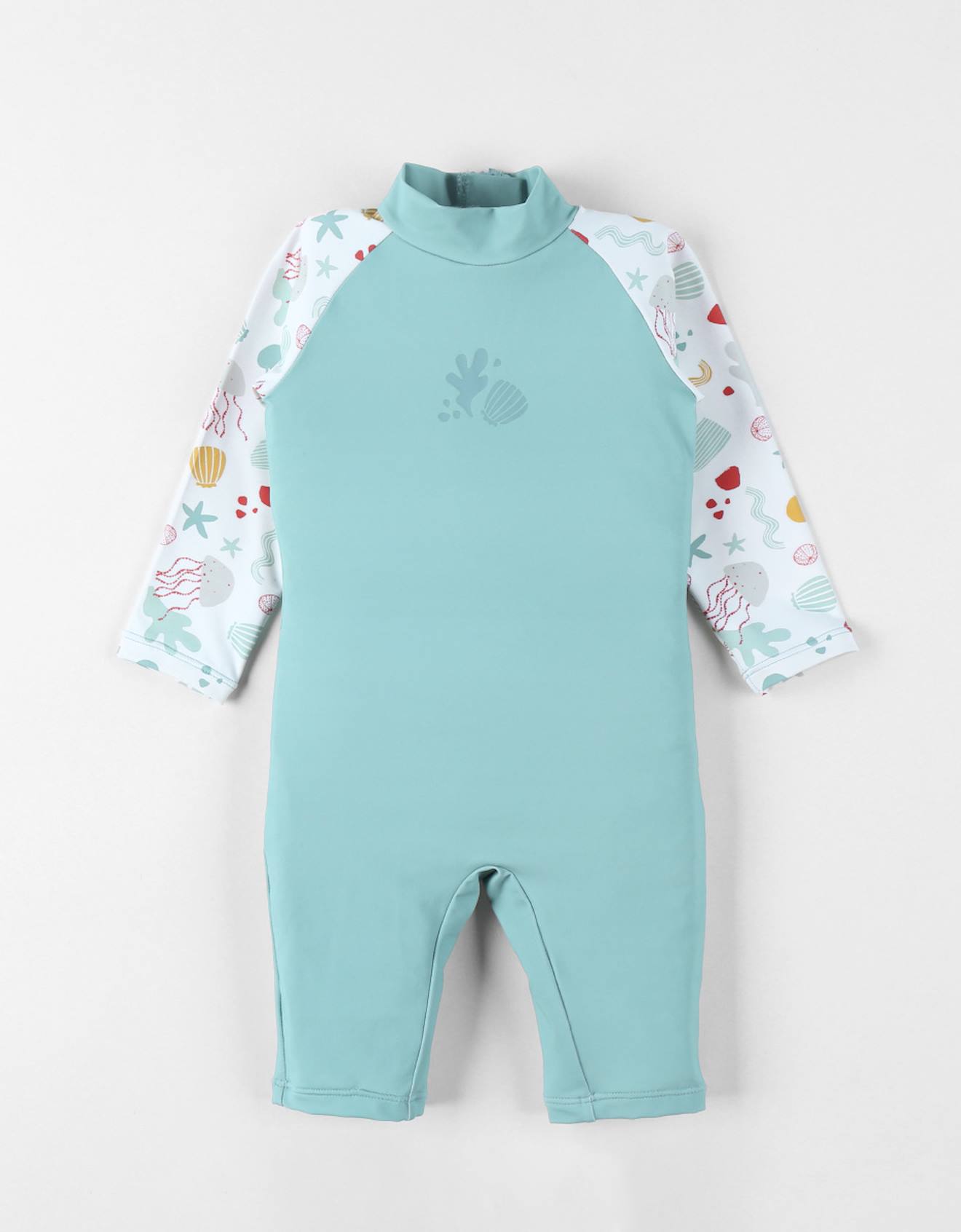 Combi Anti-uv Rayée Turquoise