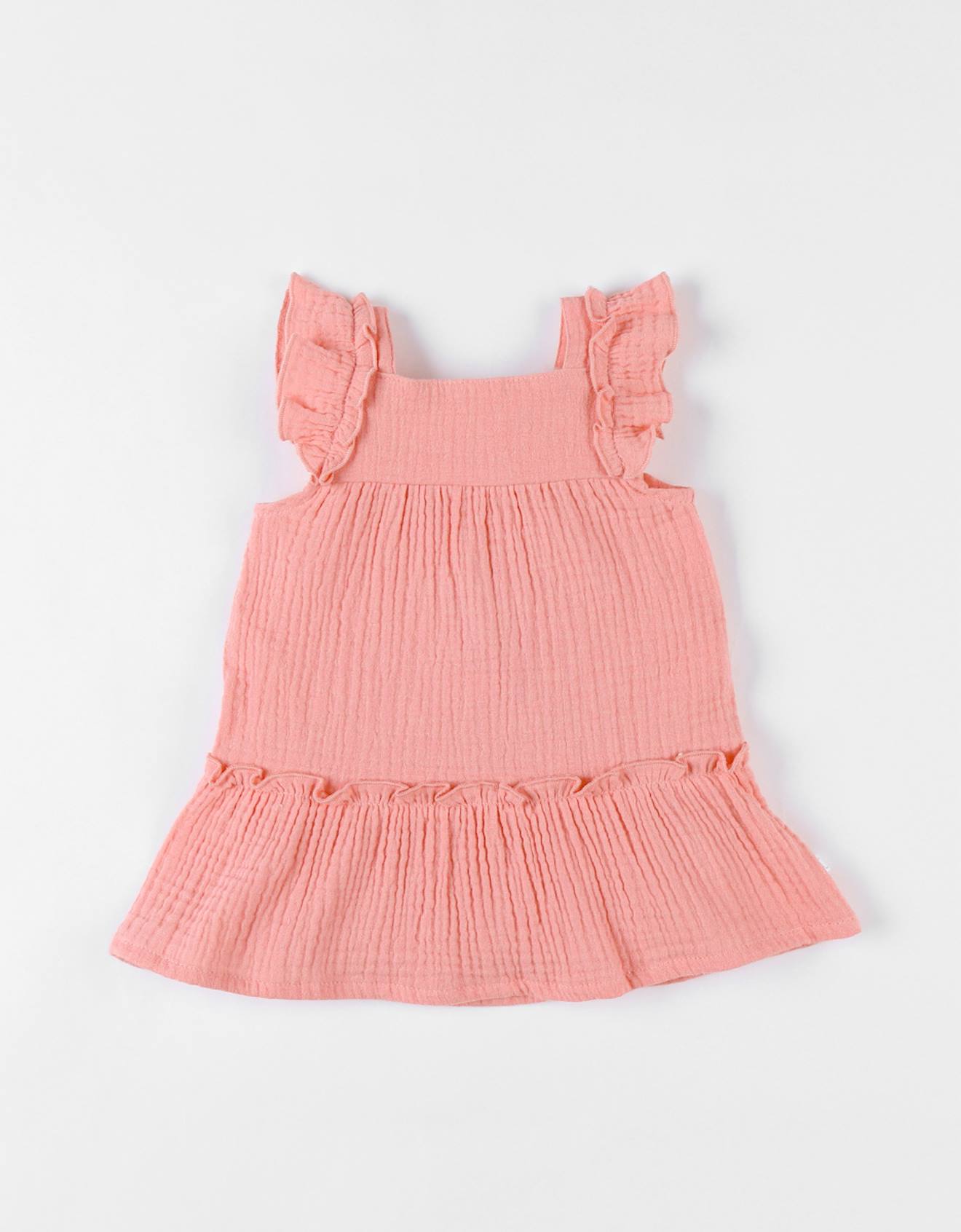 Robe Évasée En Mousseline De Coton Rose