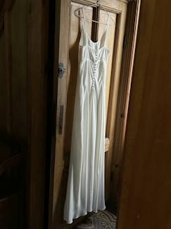 Vêtements de grossesse-Robe de mariée en crêpe grossesse ou femme collection mariage