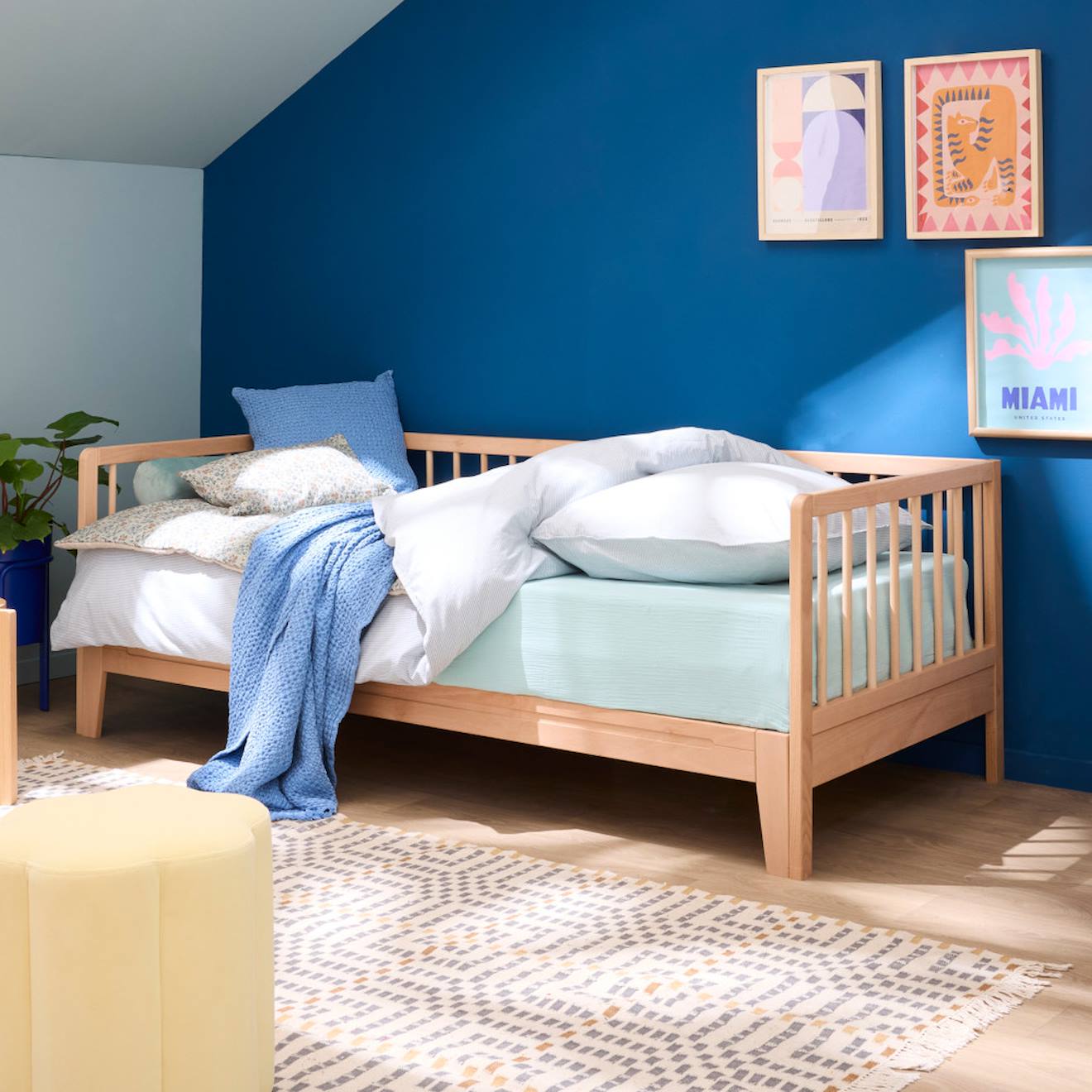 Lit Extensible À Barreaux Bois Massif Hêtre Naturel Ulysse Bois Naturel