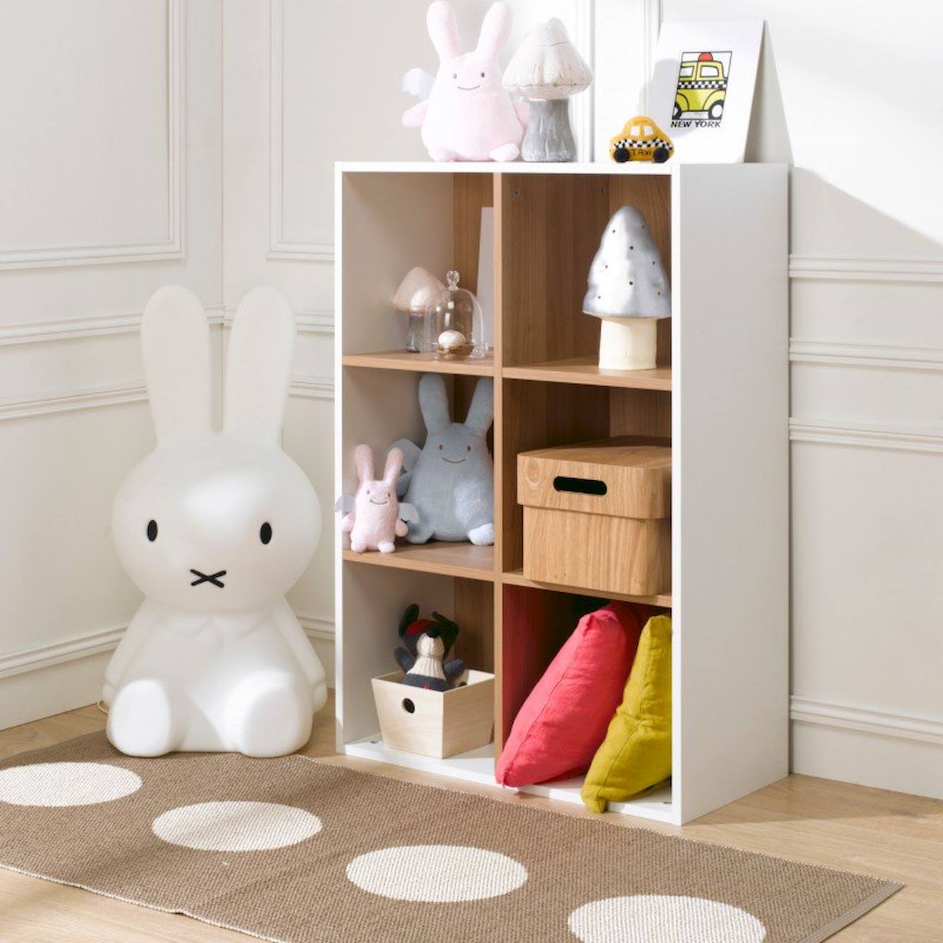 6 Cases De Rangement Effet Bois Tom & Apolline Blanc