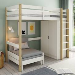 Lit mezzanine avec armoire et fauteuil convertible arthur  - vertbaudet enfant