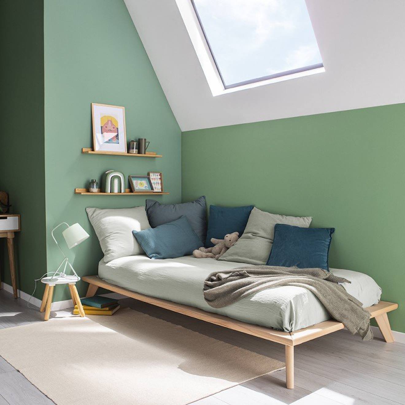 Lit Plateforme En Hêtre Naturel Yumi Bois Naturel