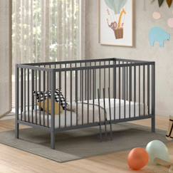 Chambre et rangement-Lit bébé évolutif en hêtre massif  paola