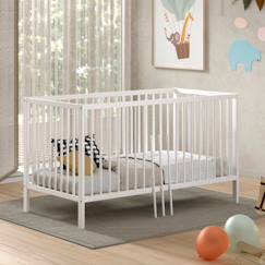Chambre et rangement-Lit bébé évolutif en hêtre massif  paola