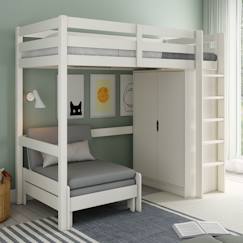 Lit mezzanine avec armoire et fauteuil convertible arthur  - vertbaudet enfant