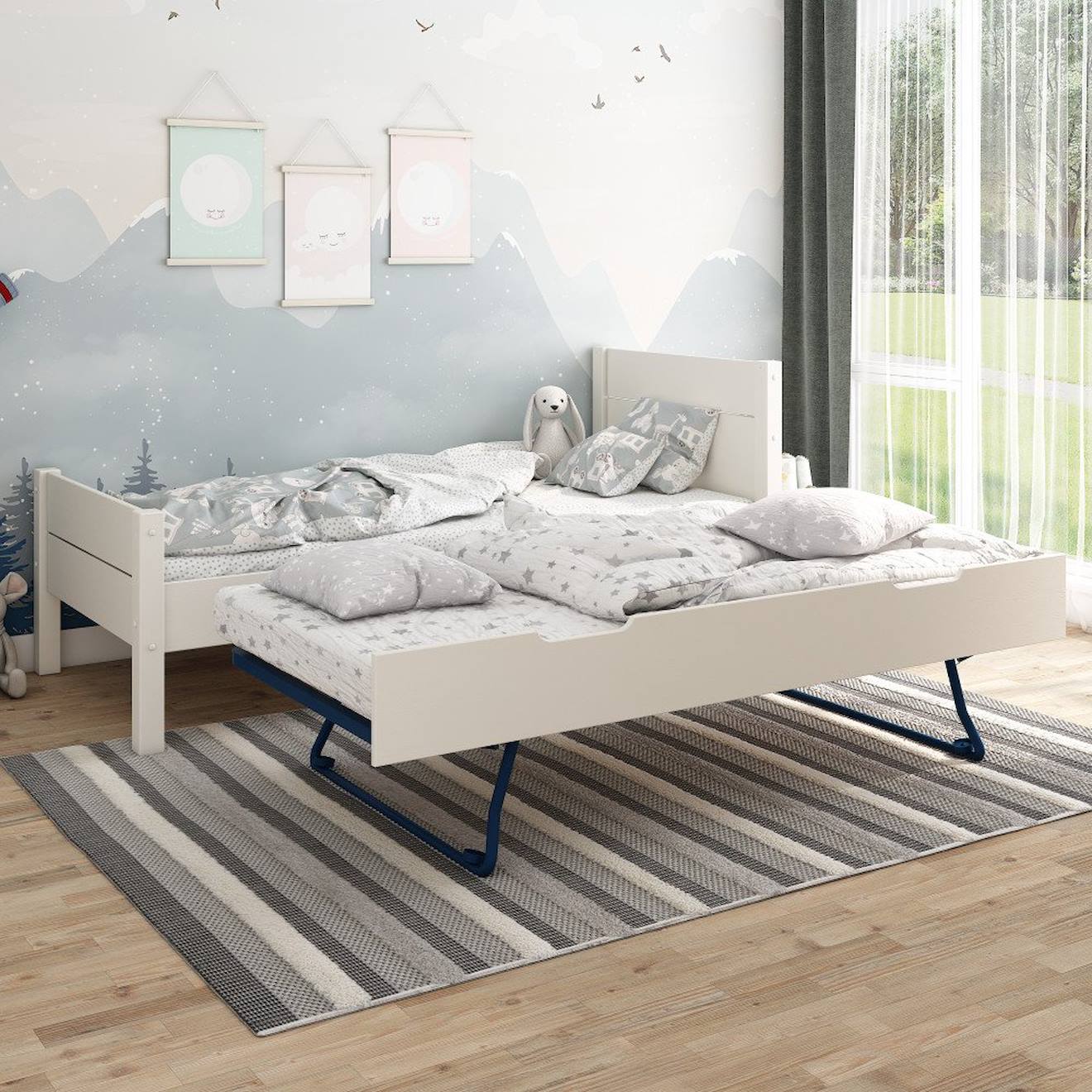Lit Enfant Et Lit Gigogne Pin Massif Achille Blanc